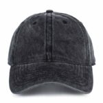 Black Washed Cotton Dad Hat by CYRY