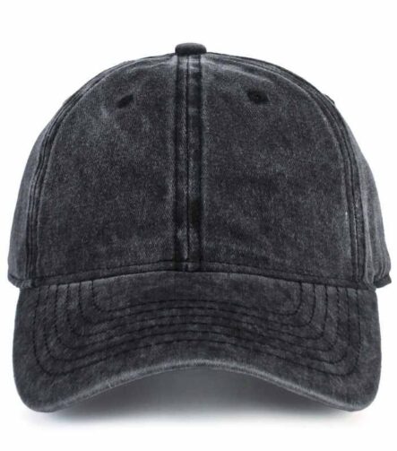Black Washed Cotton Dad Hat by CYRY