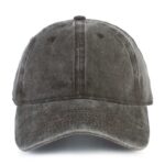 Coffee Brown Washed Cotton Dad Hat by CYRY