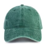 Dark Green Washed Cotton Dad Hat by CYRY