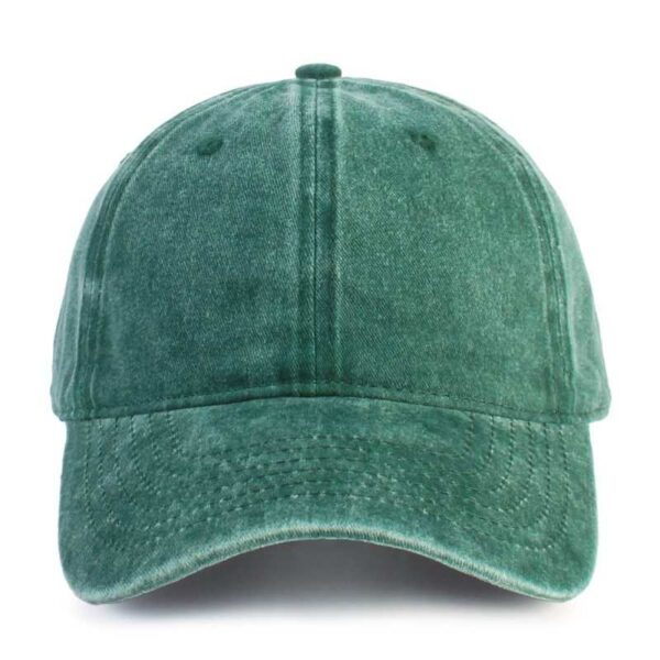 Dark Green Washed Cotton Dad Hat by CYRY