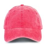 Watermelon Red Washed Cotton Dad Hat by CYRY