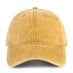 CYRY Custom Embroidered Washed Cotton Dad Hat Yellow
