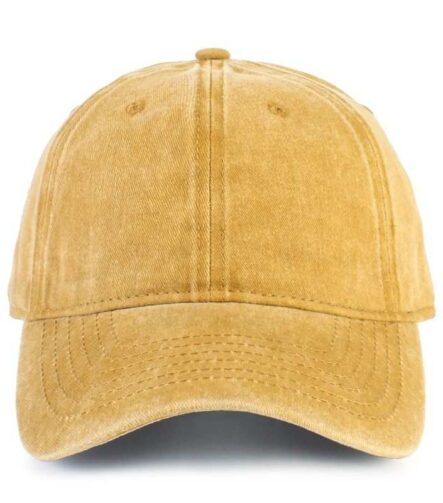 CYRY Custom Embroidered Washed Cotton Dad Hat Yellow