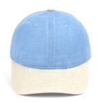 CYRY Custom Two-Tone Washed Distressed Baseball Cap Sky Blue and Beige
