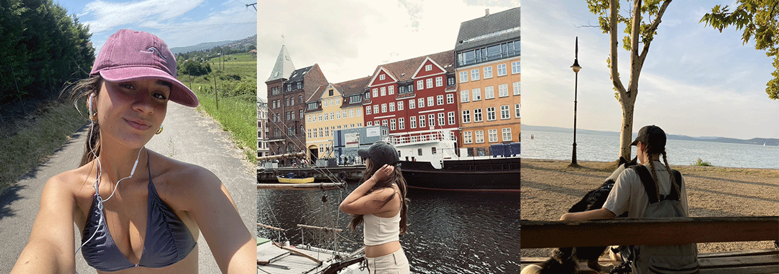 A promotional banner featuring a lifestyle collage of people wearing Cyrycap baseball caps in various travel and outdoor vacation settings.